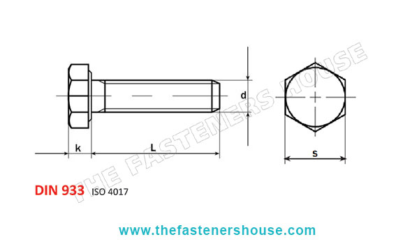 DIN 933 Hex Bolt / ISO 4017 Hex Bolt manufacturers exporters suppliers in india punjab ludhiana